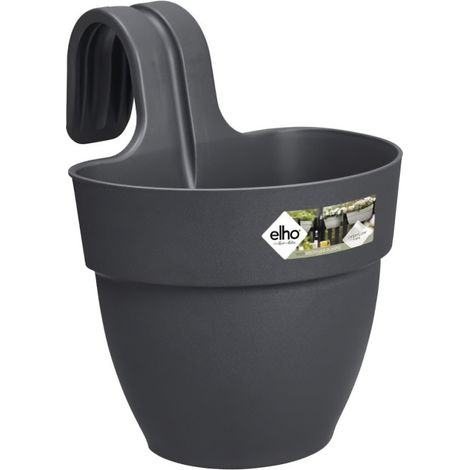 ELHO - Pot de fleurs - Vibia Campana Easy Hanger Small - Anthracite - Balcon exterieur - L 24.1 x W 20.5 x H 26.5 cm