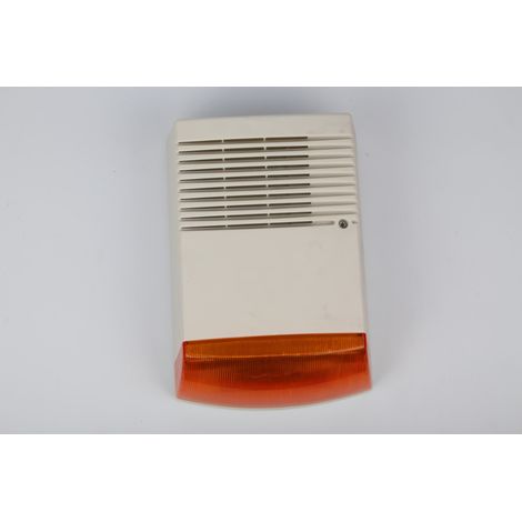 Sirène factice avec LED Clignotante Rouge, étanche, alimentée par Batterie, sans Fil, IP44