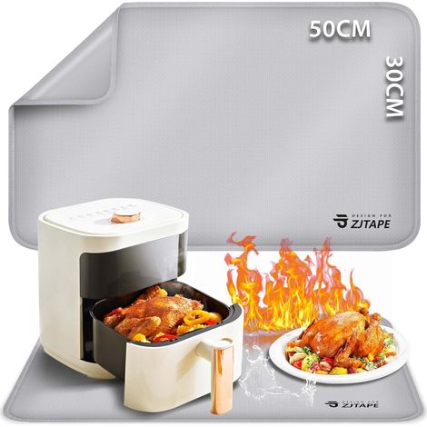 Tapis Résistant à la Chaleur - Tapis de protection thermique 50 x 30cm, Tapis réfractaire pour plan de travail de cuisine, Tapis silicone ignifuge Antidérapant (1/5)