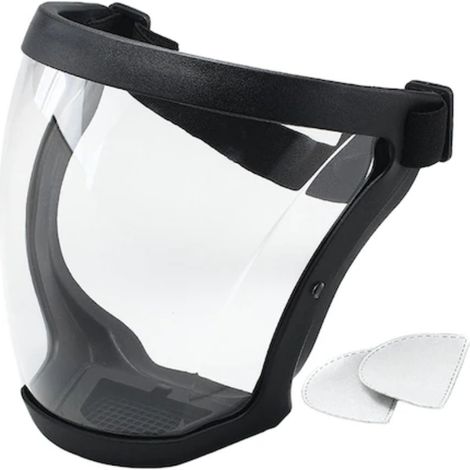 Máscara protectora facial completa Suntek para la construcción, modelo Wild, color negro transparente. (1/5)