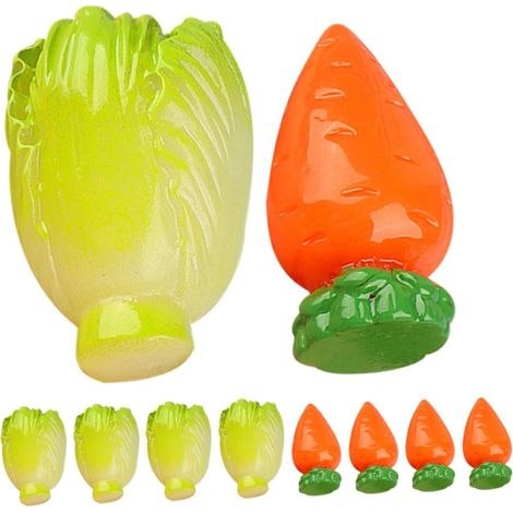 10pièces Légumes Artificiels Décoration Cuisine Faux Légume Réaliste Modèle Simulation Accessoire Décoration Intérieur Créatif pour Table (1/5)