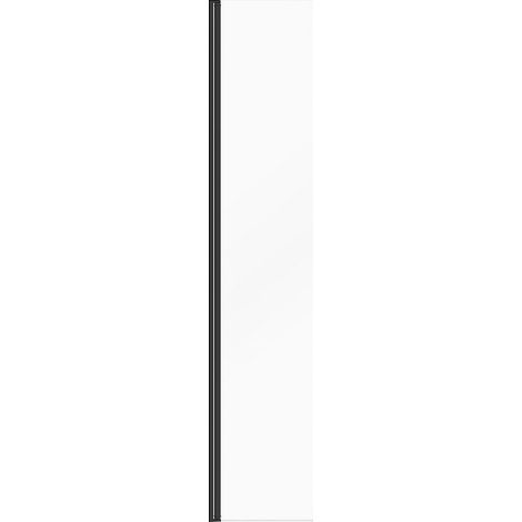 Anta per parete doccia walk-in Nero opaco Vetro 6 mm 40x200 cm - DAREN