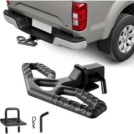 Marchepied d'attelage antidérapant pour récepteur 50,8 mm, protection de pare-chocs arrière de 47 cm en acier, charge 158,7 kg, avec verrouillage à goupille et stabilisateur, pour camions, SUV (1/5)