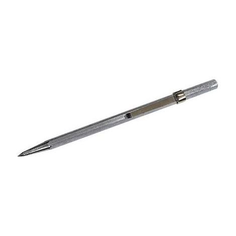 Wolfcraft – Pointe à tracer carbure de tungstène 150 mm – Traçage précis sur carrelage, verre, acier – Clip de rangement inclus