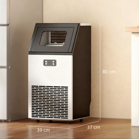 Machine à glaçons professionnelle 45 kg/24 h avec réservoir de 11 kg et écran LCD pour restaurants (1/5)