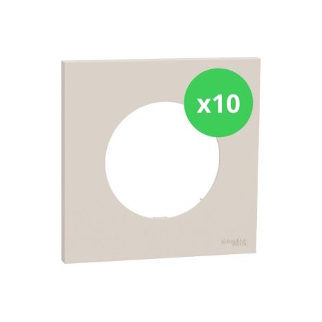 Schneider - Odace 2025 - LOT de 10 Plaques de finition 1 poste - Beige sable - Ru00e9f : S902702 x 10 (1/5)