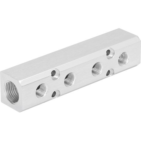 Distributeur Pneumatique Bloc Répartiteur d'Air G1/2 Entrée G1/4 Sortie 30x30mm SY30-02-4F (1/5)