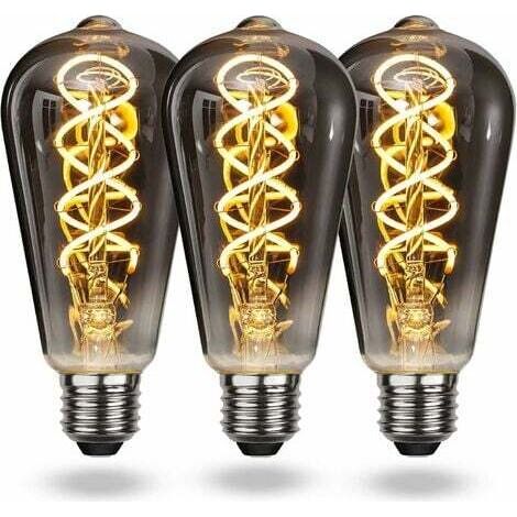 LaBlanc - Ampoule LED E27 Vintage Blanc Chaud, Ampoule Vintage E27 Dimmable Spiral Filament 4W Lumière Douce, Ampoule E27 Vintage Edison Convient au Salon, Chambre à Coucher, Couloir, Patio, etc (1/5)