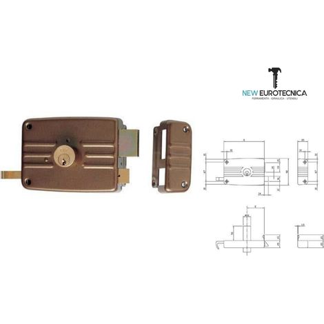 Serratura legno applicare 431 iseo destra entrata 70 mm