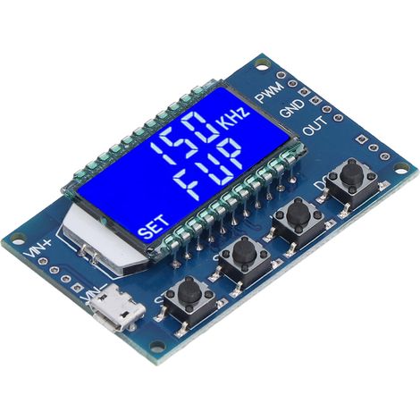 Rechteckwellen-PWM-Signalgenerator, Modul mit LCD-Bildschirm, einstellbare Frequenz (1/5)