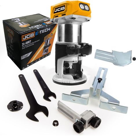 JCB 18RT-B 18V Cordless Brushless Laminate Router Trimmer Base Bare + Guide (1/4)
