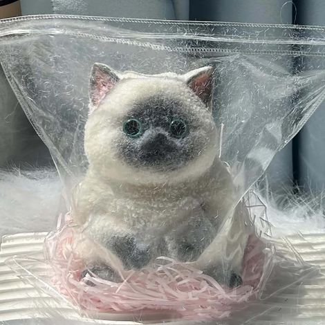 Peluche Chat - Jouet Sensoriel Anti-Stress - Pour Décoration Intérieure Et Cadeau De Noël - Taille 15 X 10 Cm - 1 Pièce (1/3)
