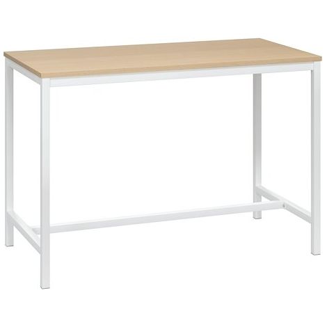 Table haute Swap L160 x H 110 x P 80 cm chêne clair - blanc - Maxiburo
