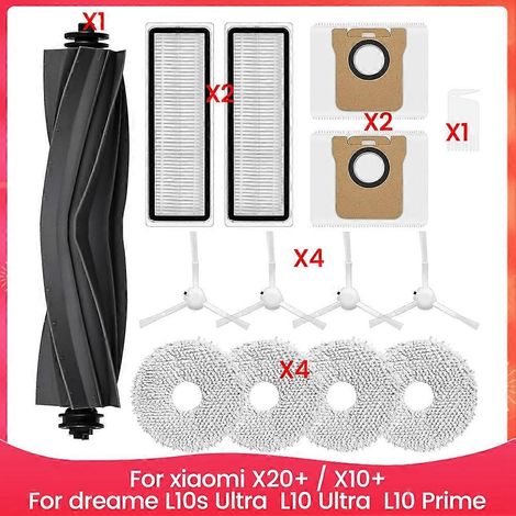 Accessoire Kit avec Xiaomi X20+ / X10+ – pour Dreame L10s Ultra – L10 Ultra – L10 Prime Robot Aspirateur pièce détachée (1/5)