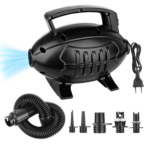 Pompe à air électrique, 600 W, avec 5 buses, pompe électrique, matelas gonflable pour matelas, piscine, bouée, balles de yoga, matelas gonflable (1/4)