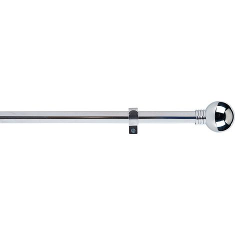 KIT BARRA CORTINA ANILLO EXTENSIBLE DE 110 A 200cm CROMO STOR PLANET (1/5)