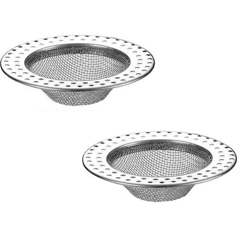 Filtre évier Cuisine, 2 Pièces Crepine Evier, Filtre à Évier en Acier Inoxydable, Grille Evier Cuisine Antiblocage, pour Éviers de Maison Cuisine, 7.8cm de Diamètre (1/5)
