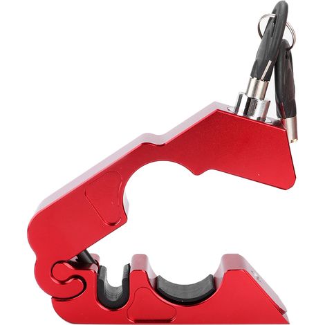 Levier de verrouillage antivol universel en alliage d'aluminium CNC pour moto (rouge) (1/5)