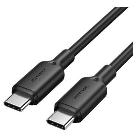 USB-C 2.0 3A 60W CABLE 1M BLACKCABL PVC TYPE