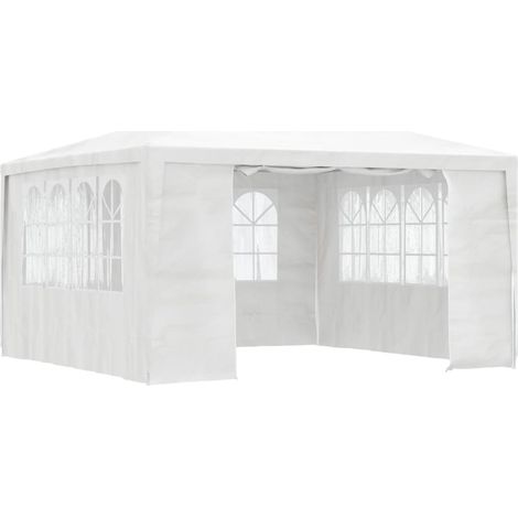 Gazebo Professionale con Pareti 4x4 m Bianco 90 g/m² vidaXL (1/10)