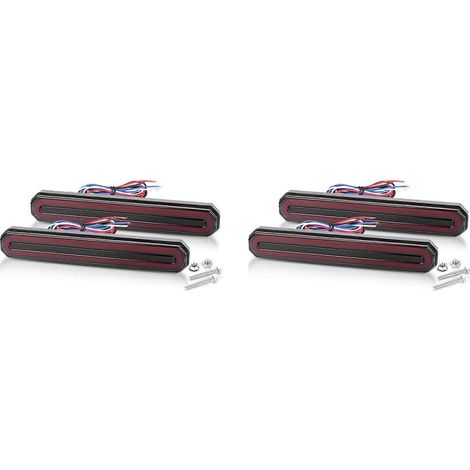 4 feux arrière ovales à LED de 9 pouces (23 cm) avec clignotants et feux stop, clignotants et feux de jour (DRL) pour camions, remorques, quads, SSV, voitures et véhicules tout-terrain (12 V/24 V). (1/5)