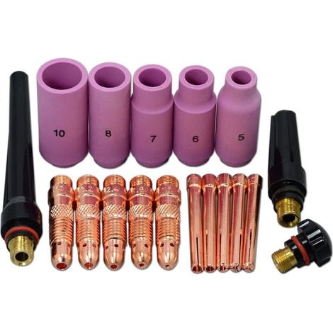 Kit de Pinces TIG Consommables accessoires assortis Taille pour DB SR WP-17 18 26 TIG torche 18pcs
