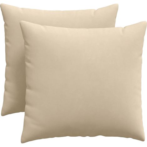 Maison Exclusive - Sofakissen 2 Stück Creme 50 x 50 cm Stoff