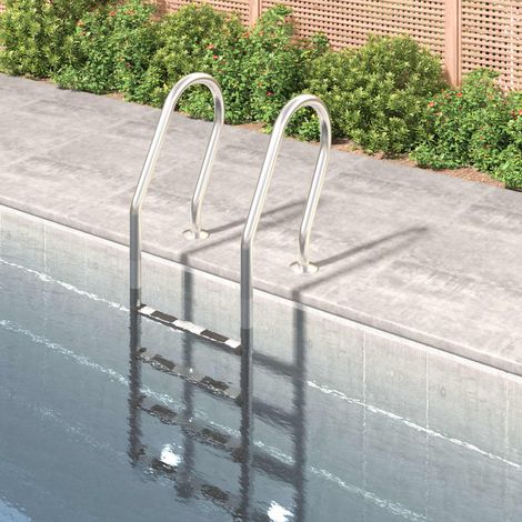 Échelle de piscine Échelle sécurité 54x38x184,5 cm acier inoxydable 304 60229 (1/5)