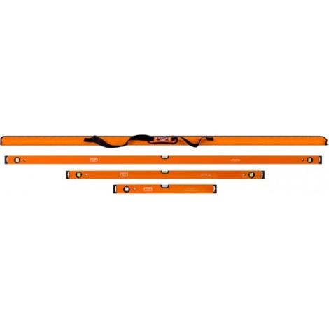 Bahco – Niveau à bulle 600/1200/1800 mm – Précision 0,5 mm/m – Fioles incassables – Aluminium léger 520 g/m – Sac de transport inclus