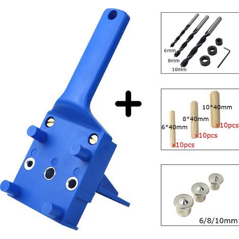 41-piece set for wood dowel drilling jig, drilling guide, centering toolHigh quality enhances quality of life. (1/5)