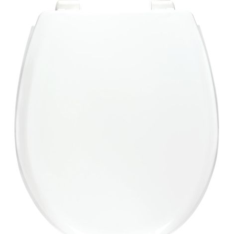 20719017 Abattant WC Néon blanc en thermoplastique avec charnières plastiques et forme en U (1/5)