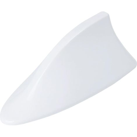 Antenne Requin Voiture,Antenne Requin,Aileron de Requin Antenne Radio Voitures FM/AM Base Étanche,Antenne Aérienne Universelle pour Voitures,Convient à la Plupart des Voitures (Blanc) (1/5)
