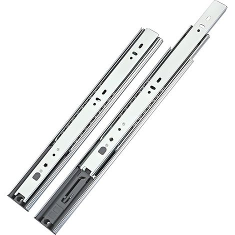 Coulisses à Rebond pour Tiroirs Pousser pour Ouvrir 350 mm avec Roulement à Bille Extension Totale de Tiroir Glissière de Tiroir Capacité de Charge 35kg (1 set) (1/5)