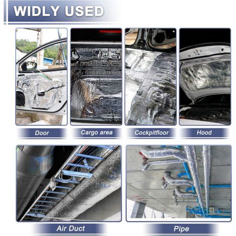 Isolant thermique de voiture 157Mil 4mm 0.2Sqft En Aluminium Avec Adhésif Pour Capot De Bateau 78.74"X12.99" Ton (1/5)