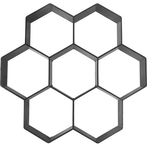 Moule en plastique hexagonal pour dalle béton, outil de pavage pour terrasse et jardin, fabrication de pas japonais (1/5)