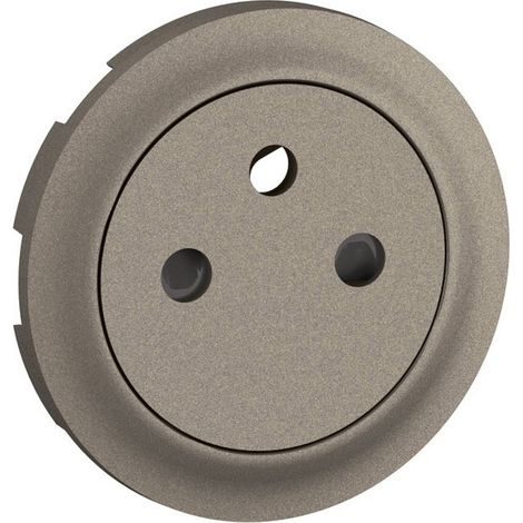 Legrand CT0111 2P+T socket cover plate, Céliane surface-mounted - Titanium