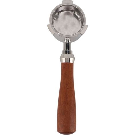 Portafilter 51mm Détachable avec Manche Bois pour Delonghi, Filtre Naked 3 Oreilles et Tamis Ultra-Fin (1/5)