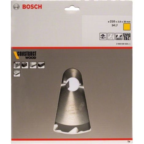 BOSCH DISCO SIERRA CONSTRUCT WOOD 210 X 2.8X 30D: 14FWF