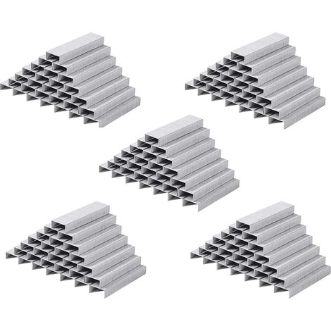 Paquet de 5 paquets de 5 000 agrafes standard, 26/6, longueur de patte de ¼ pouce, pointe biseautée, agrafes anti-bourrage, convient à toutes les agrafeuses de bureau standard, Best Office Products. A (1/5)