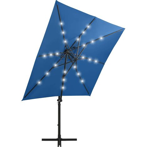 Maison Exclusive - Ampelschirm mit LED-Beleuchtung 250 cm Azurbla (1/5)