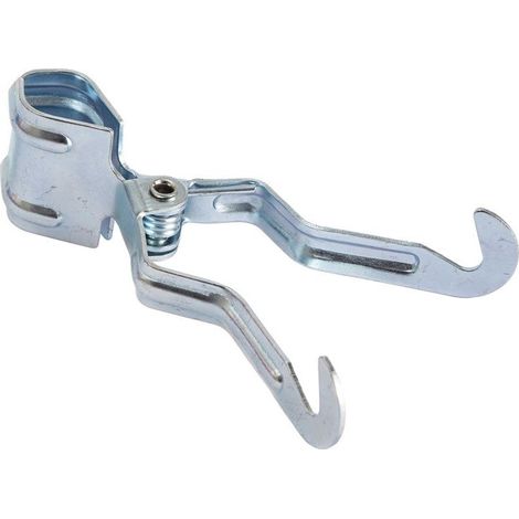 Pinces pour Camping, Lot de 4, pour mâts de Tente, métal, Porte-vêtements à Pincer, argenté (1/5)