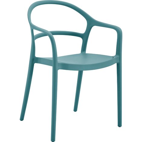 Sedia Rebecca Mobili Aeonio 81x57x51,5 Polipropilene Blu Petrolio Moderno (1/5)