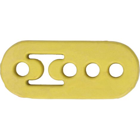 Support silent bloc pot d'échappement 12mm, 4 trous, tampon polyuréthane réglable, amortisseur universel jaune (1/5)