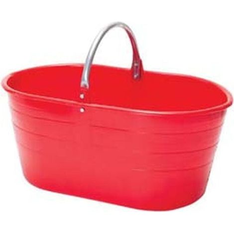 Cesta Ovale per Raccolta con Manico in Metallo – Lt. 25 (cm 57x37x25h) – 5 Pz