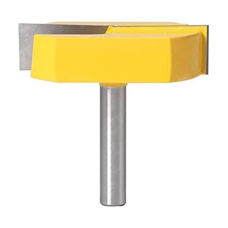 Foret de toupie 8 mm, foret de nettoyage inférieur, foret de toupie à rainure en T, foret de toupie, fond 8 x 57 mm, lame jaune, diamètre (1/4)