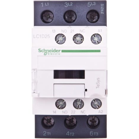 TeSys Deca Schütz 25A 3P 380V AC 1NO 1NC LC1D25Q7