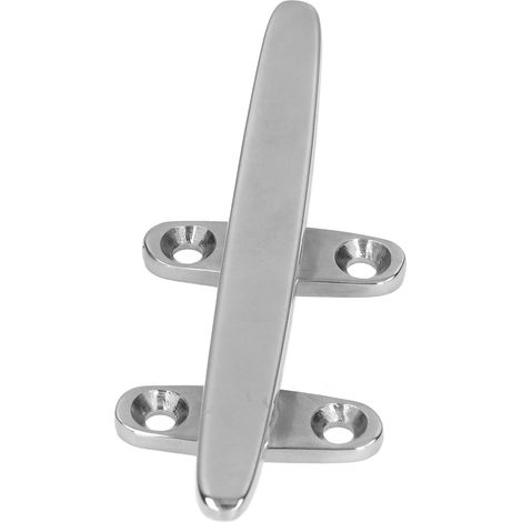 Hochglanzpolierte Bootsklampe aus Edelstahl 316, offene, flache Basis, für Decks, Docks und Yachten, robuste Schiffsbefestigung (1/5)