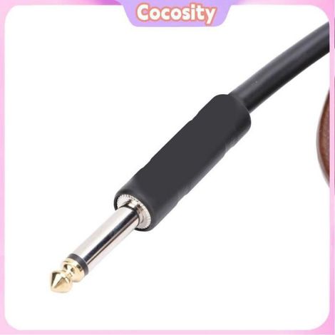 Cocosity cordon de guitare Câble de guitare 6.35mm mâle à mâle, réduction du bruit, cordon Marron 3 mètres / 9,84 pieds (1/5)
