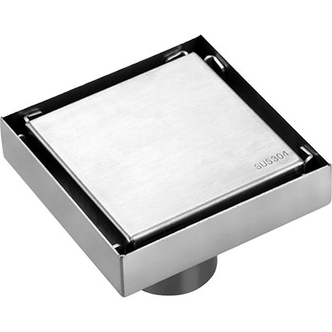 Quadratischer Duschablauf mit Filter, Edelstahl, geruchsneutralisierend, für Badezimmer, Einbau. (1/5)
