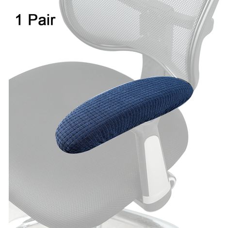 paire / 2 pièces Housses de protection amovibles, résistantes et lavables en machine en polyester pour accoudoirs de chaise de bureau pivotante. Résistantes aux taches, élastiques et imperméables.
